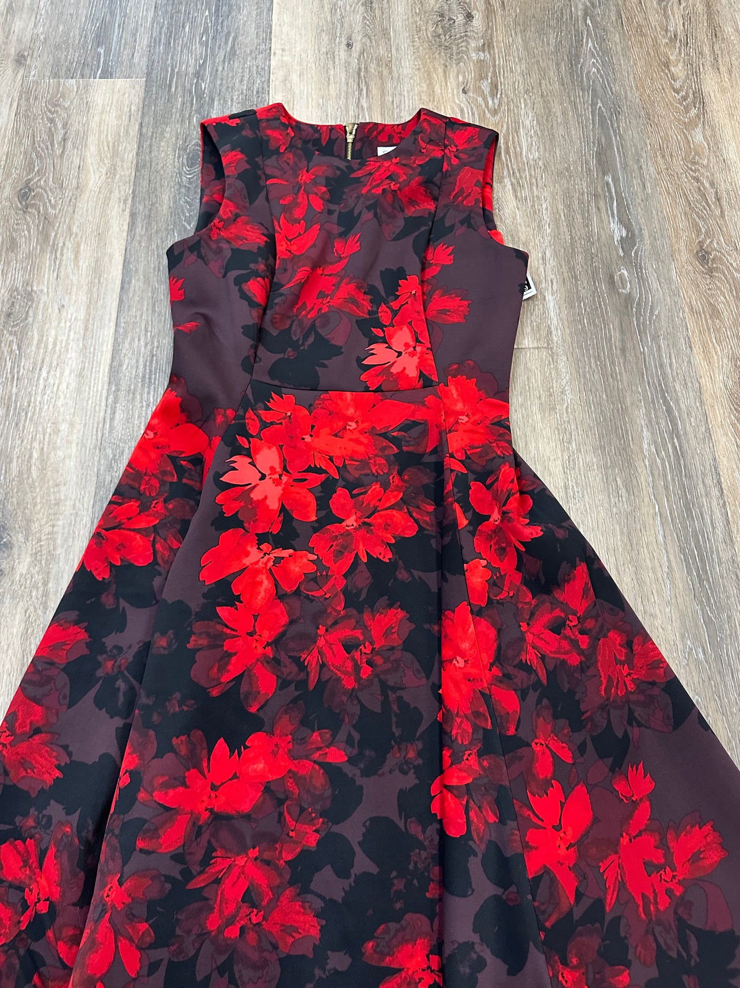 Dress Work By Calvin Klein In Red, Size: 4