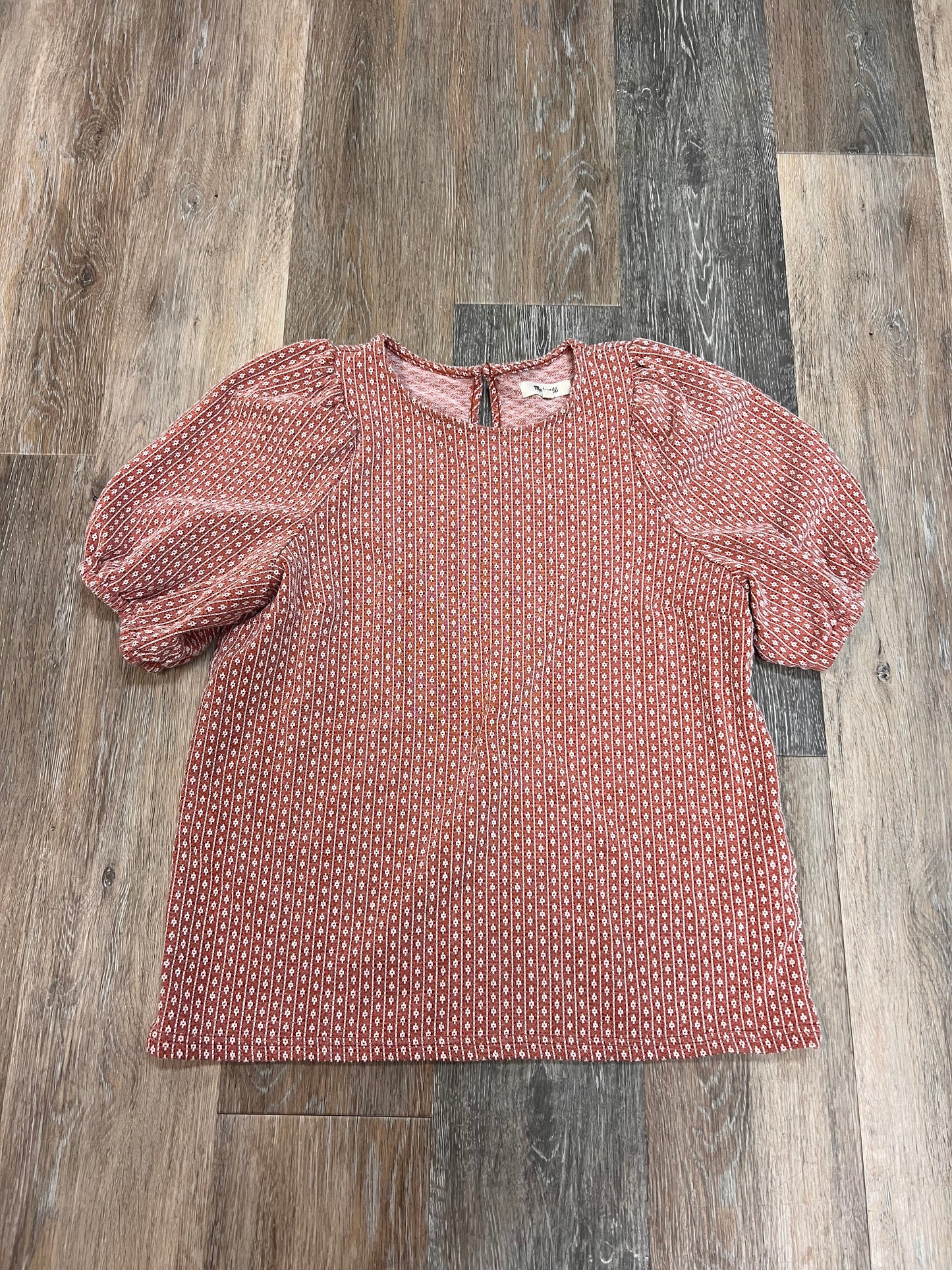 Top Short Sleeve By Madewell In Orange, Size: M