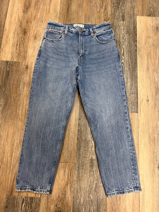 Jeans Straight By Abercrombie And Fitch In Blue Denim, Size: 2/26 Short