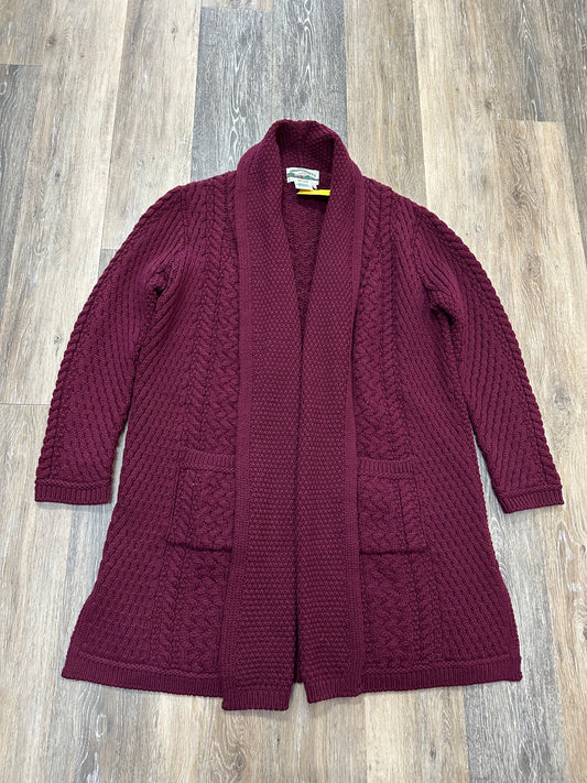 Sweater Cardigan By Aran Craffts In Red, Size: Xl