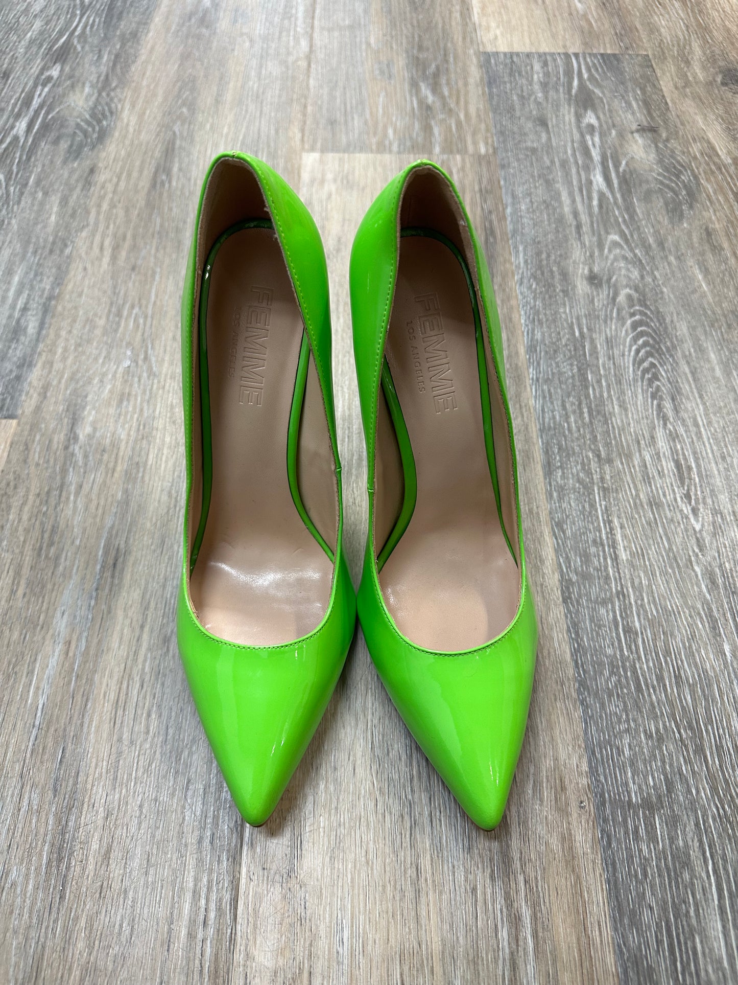 Shoes Heels Stiletto By Femme LA In Green, Size: 9