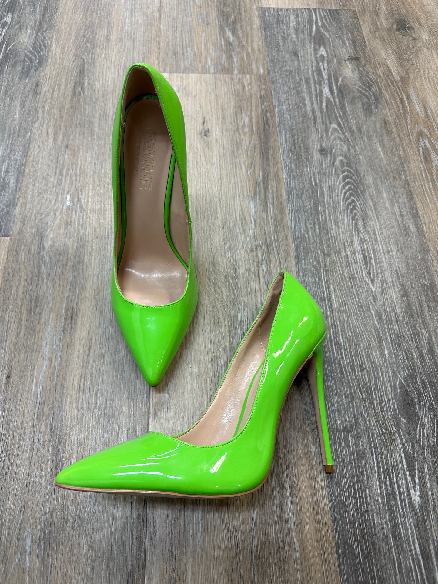 Shoes Heels Stiletto By Femme LA In Green, Size: 9