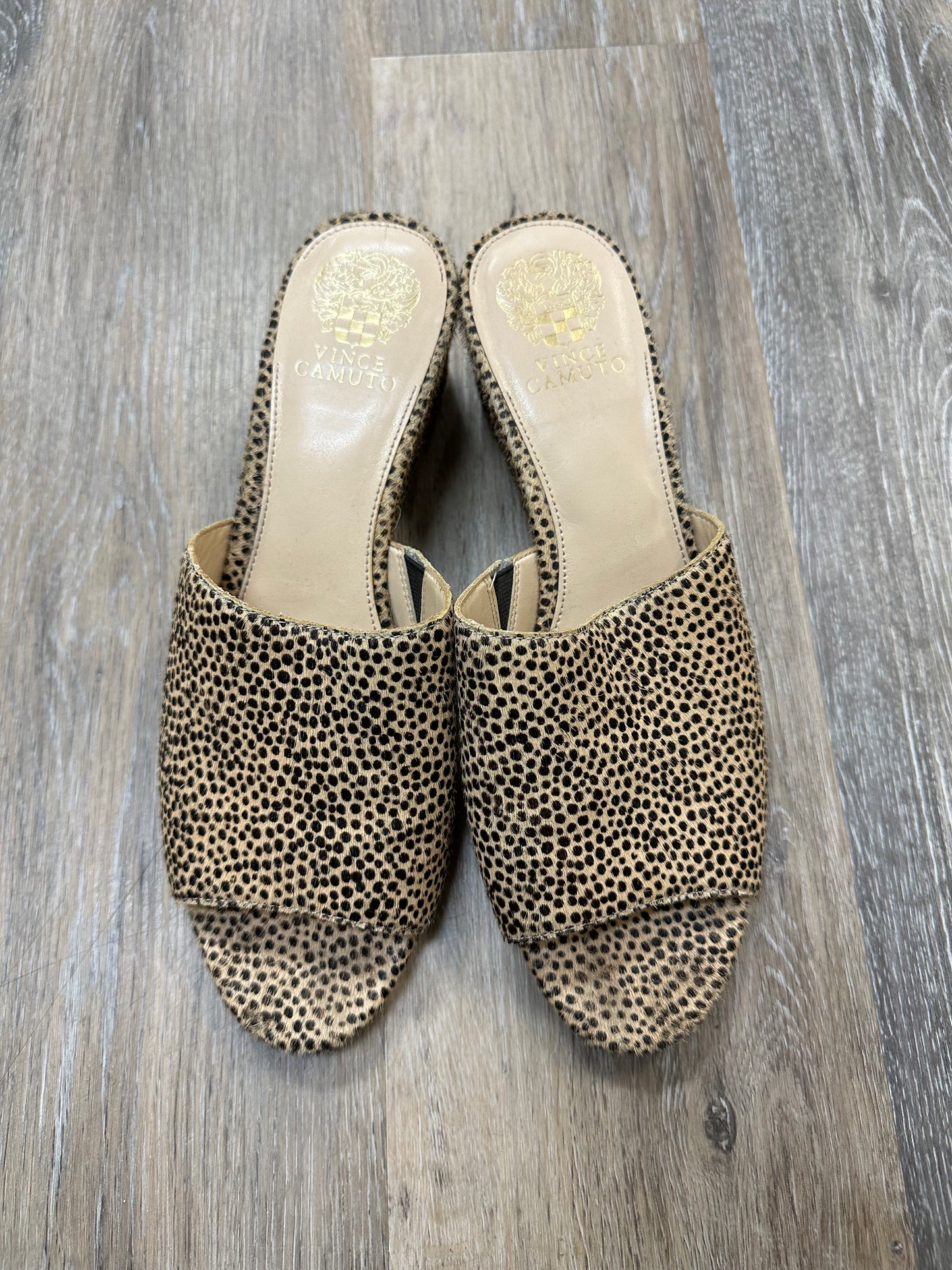 Shoes Heels Wedge By Vince Camuto In Animal Print, Size: 10