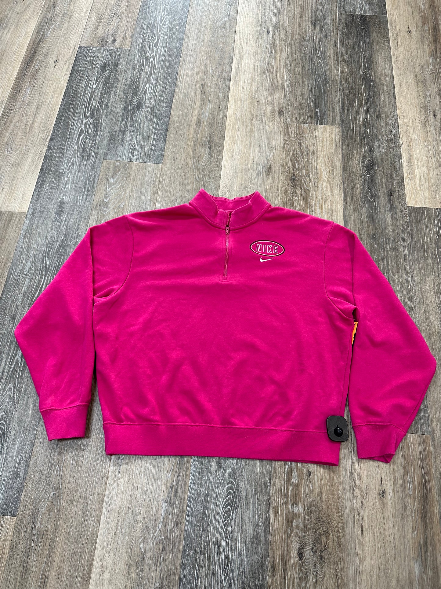 Athletic Sweatshirt Collar By Nike Apparel In Pink, Size: S