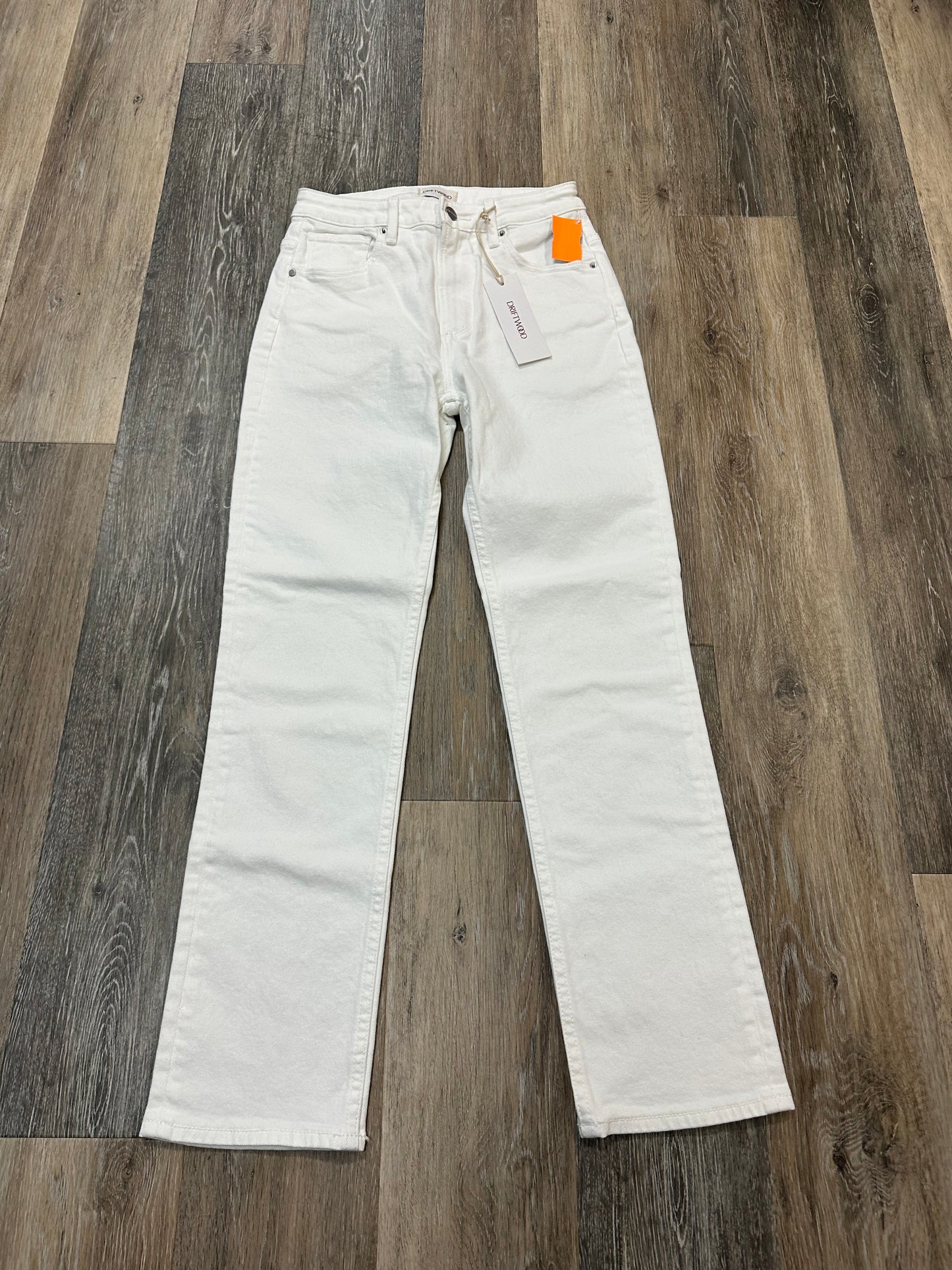 Jeans Straight By Driftwood In White Denim, Size: 0