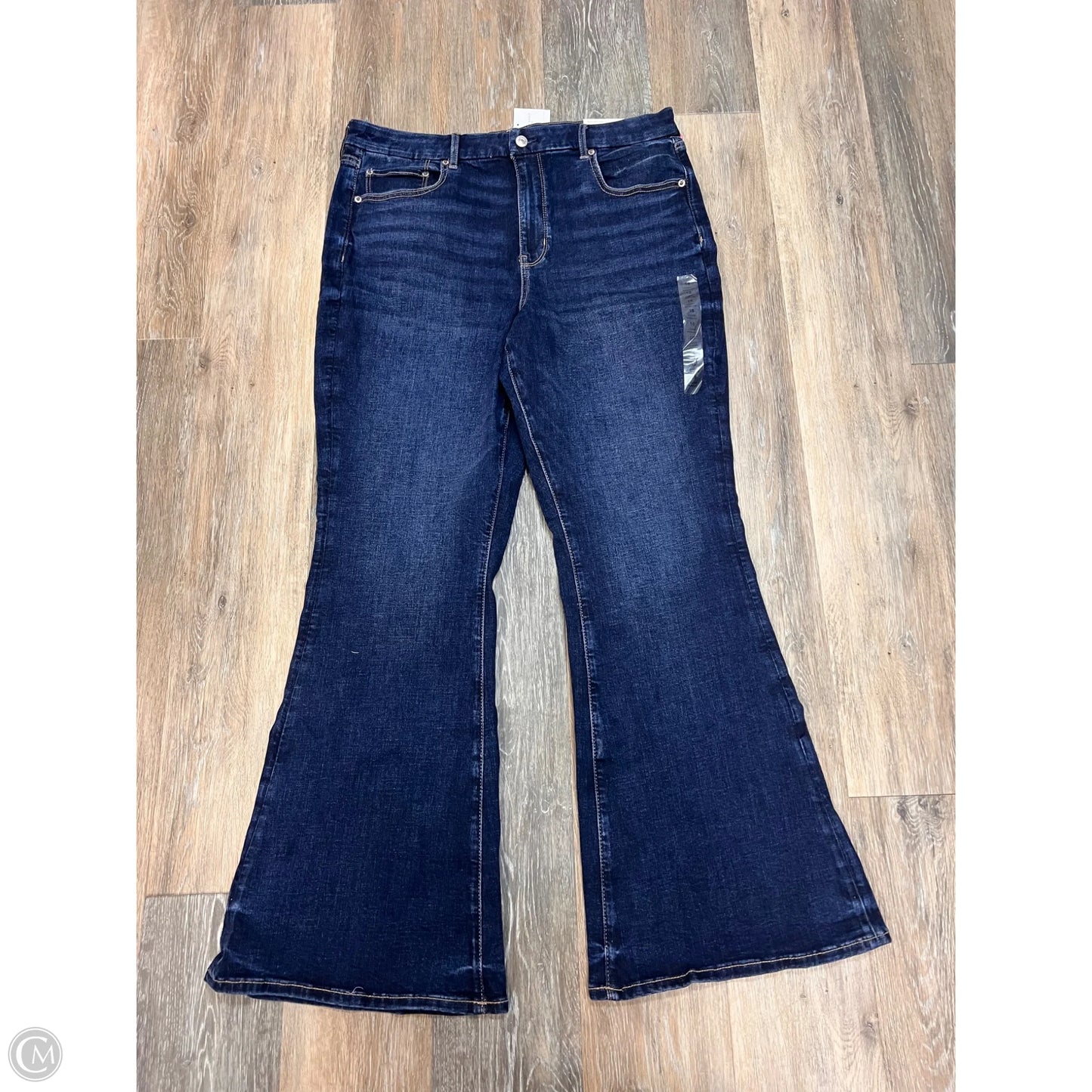 Jeans Flared By American Eagle In Blue Denim, Size: 18