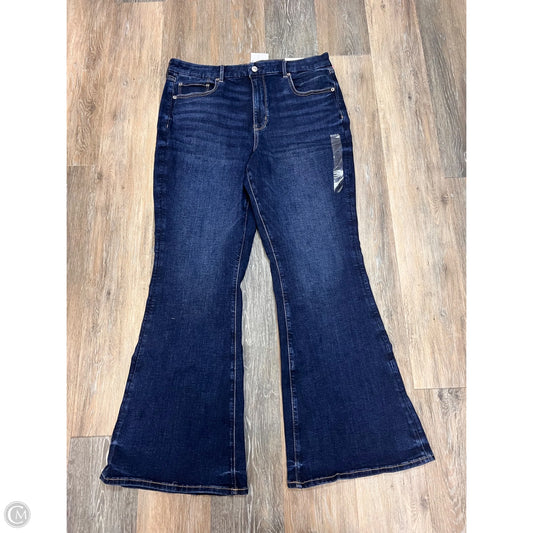 Jeans Flared By American Eagle In Blue Denim, Size: 18