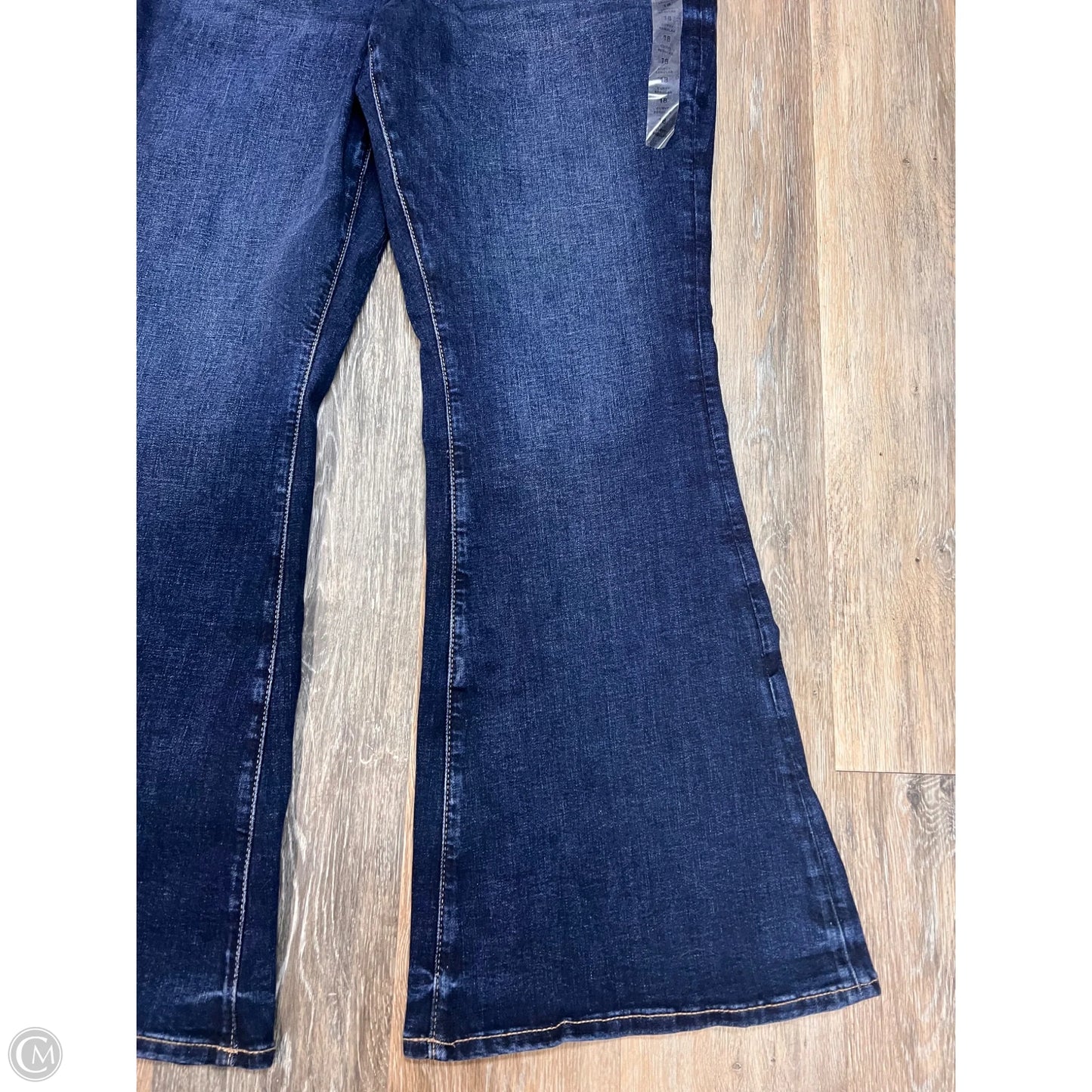 Jeans Flared By American Eagle In Blue Denim, Size: 18