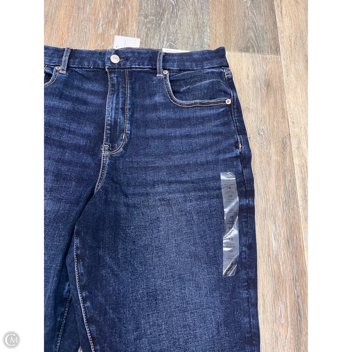Jeans Flared By American Eagle In Blue Denim, Size: 18