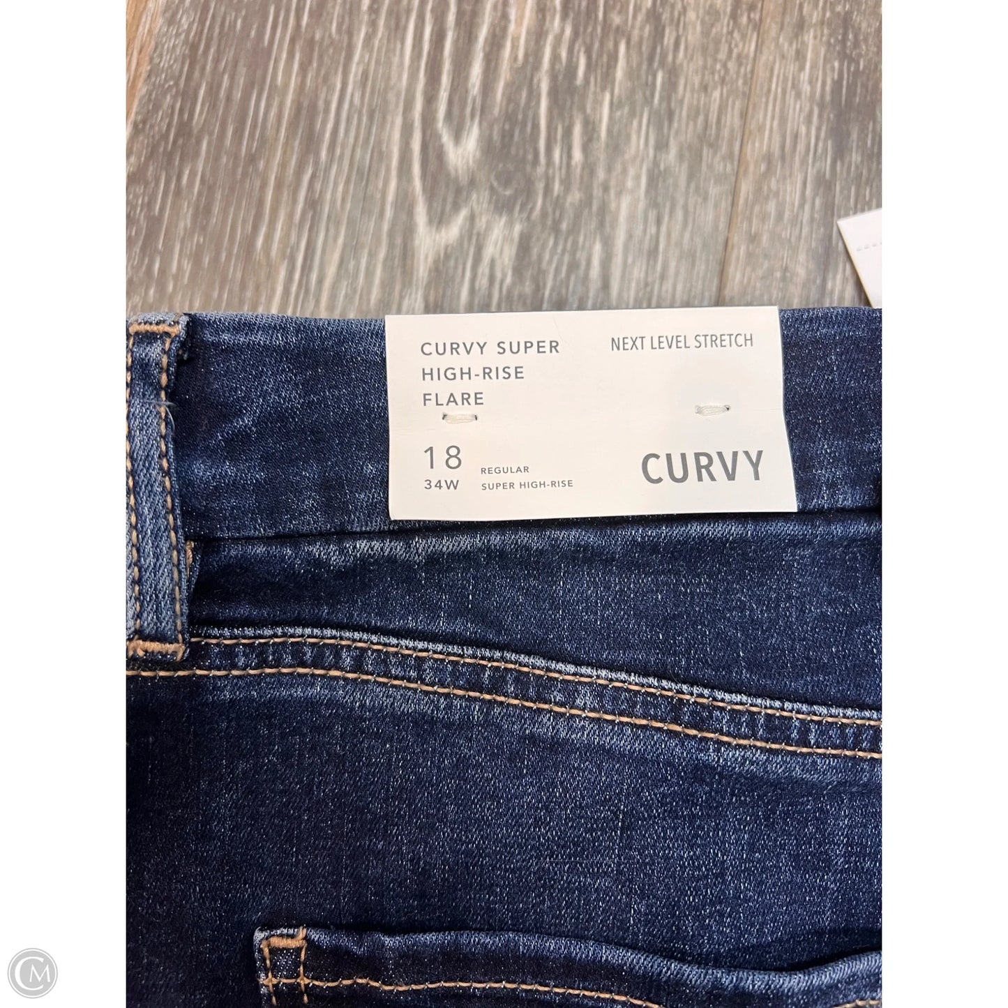 Jeans Flared By American Eagle In Blue Denim, Size: 18