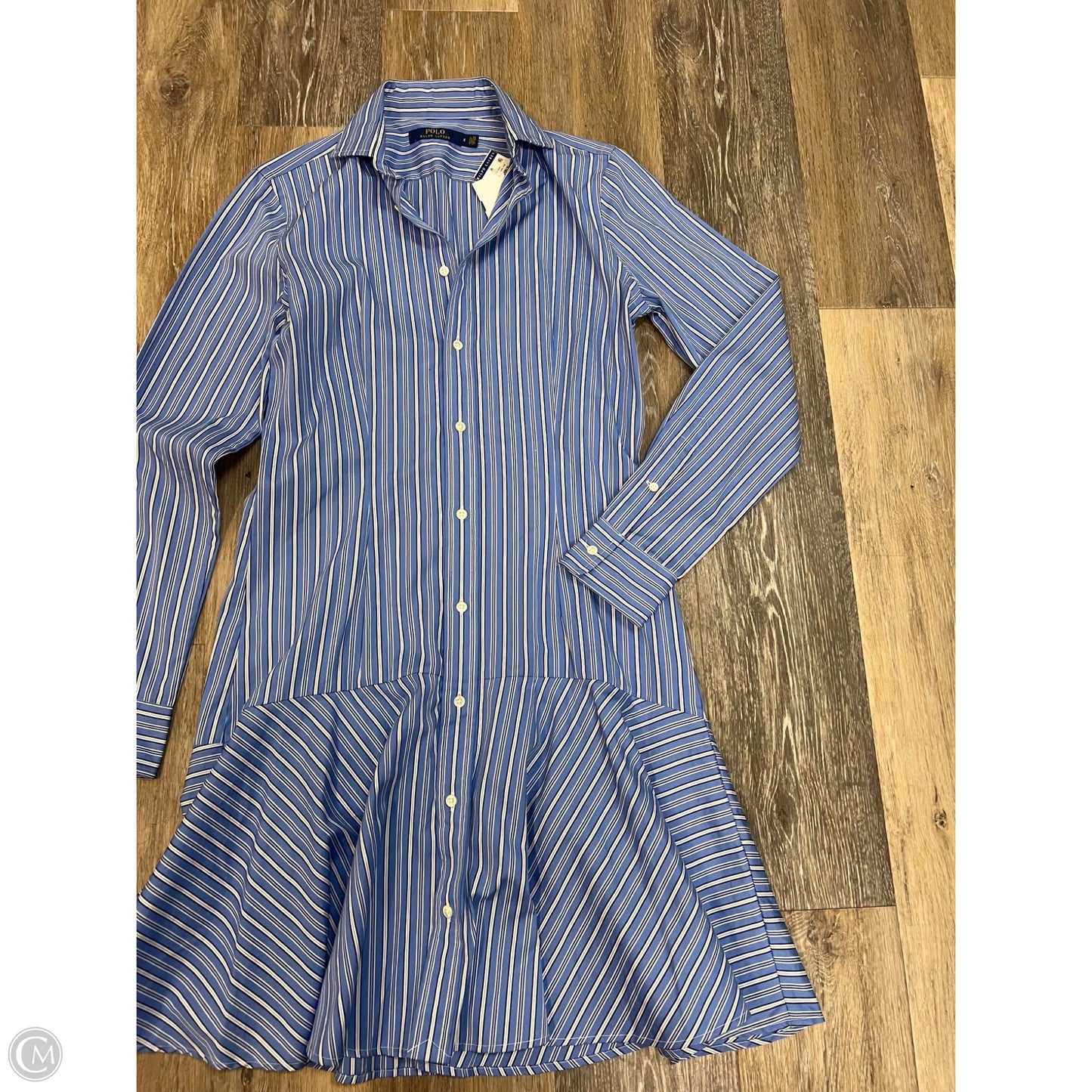 Dress Casual Midi By Polo Ralph Lauren In Blue, Size: 4