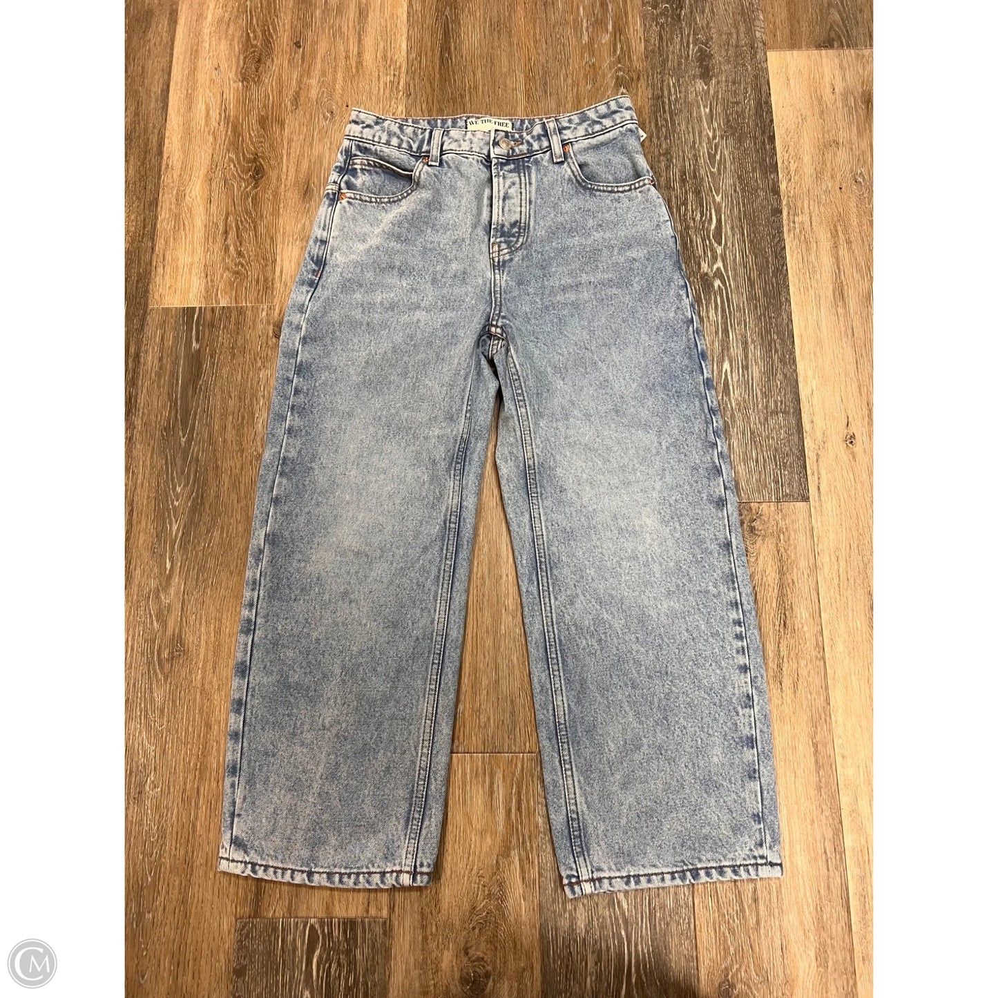 Jeans Wide Leg By We The Free In Blue Denim, Size: 0/24