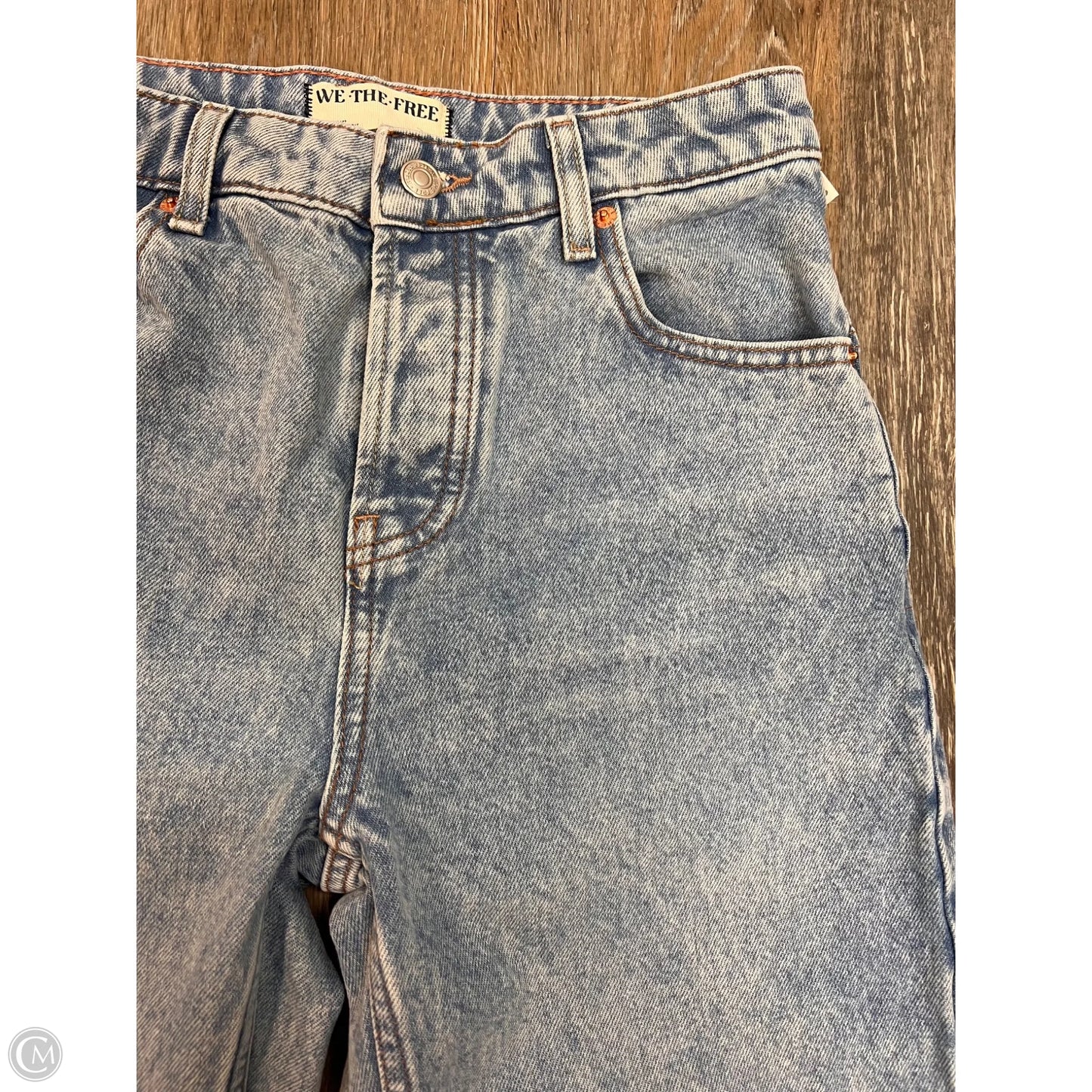 Jeans Wide Leg By We The Free In Blue Denim, Size: 0/24