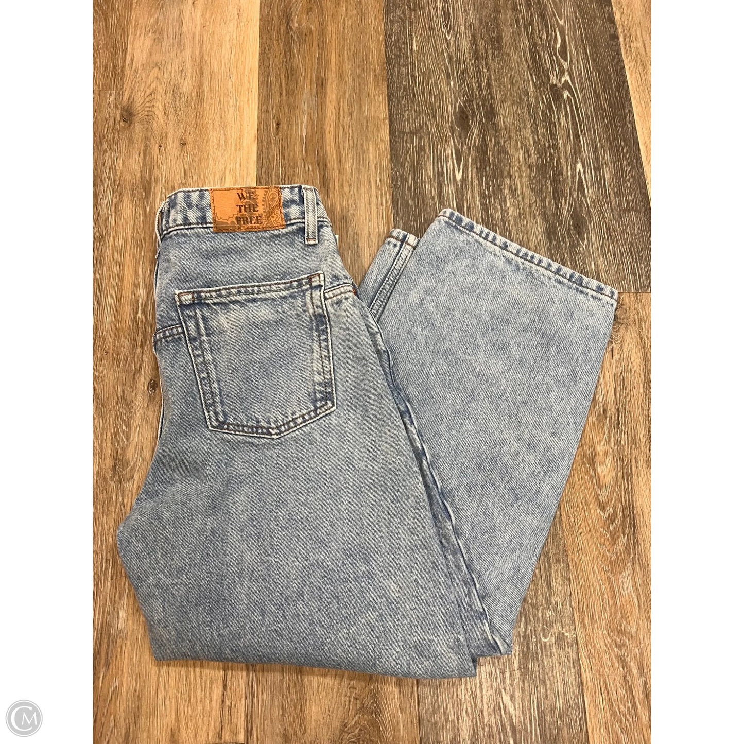 Jeans Wide Leg By We The Free In Blue Denim, Size: 0/24