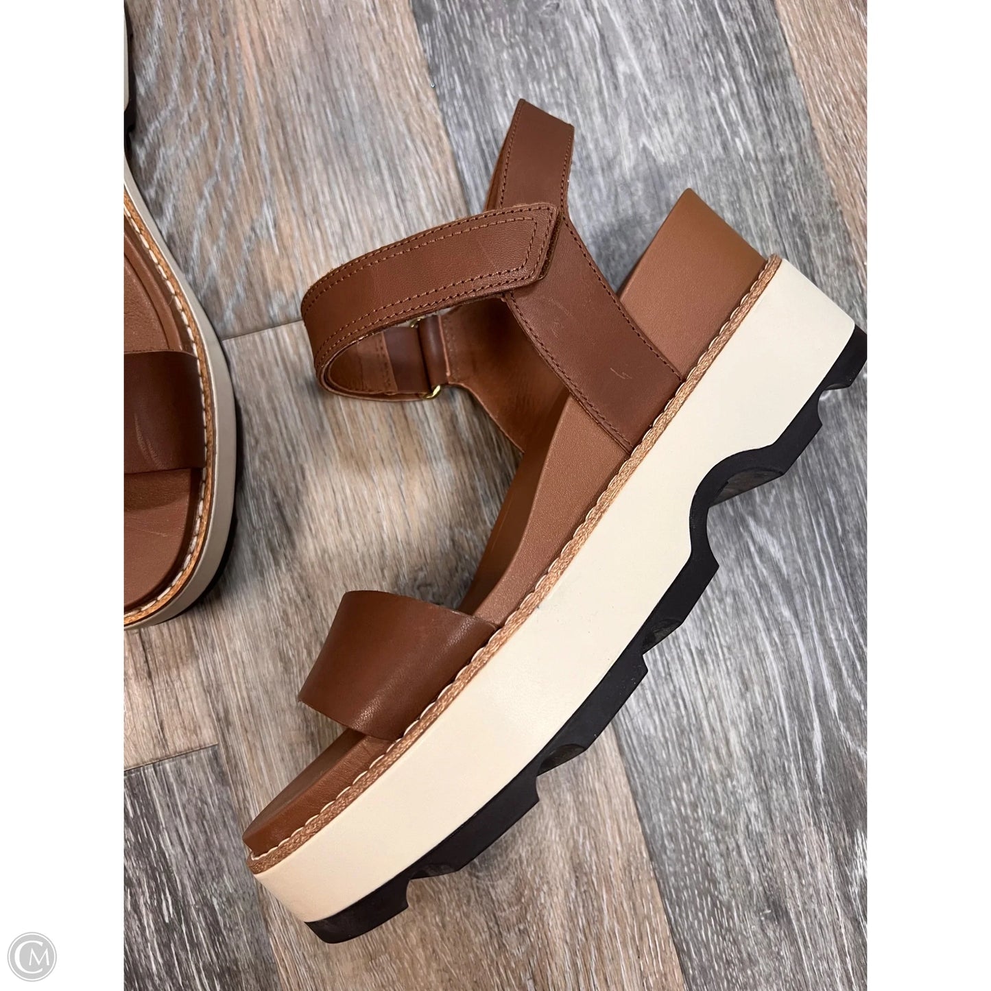 Sandals Heels Wedge By Sorel In Brown, Size: 11