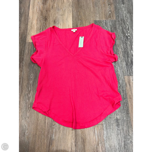 -Top Short Sleeve By Pilcro In Pink, Size: 1x