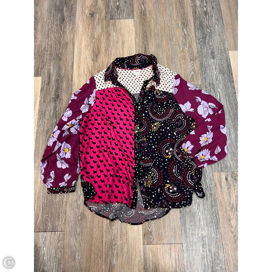 Blouse Long Sleeve By Maeve In Multi-colored, Size: 1x