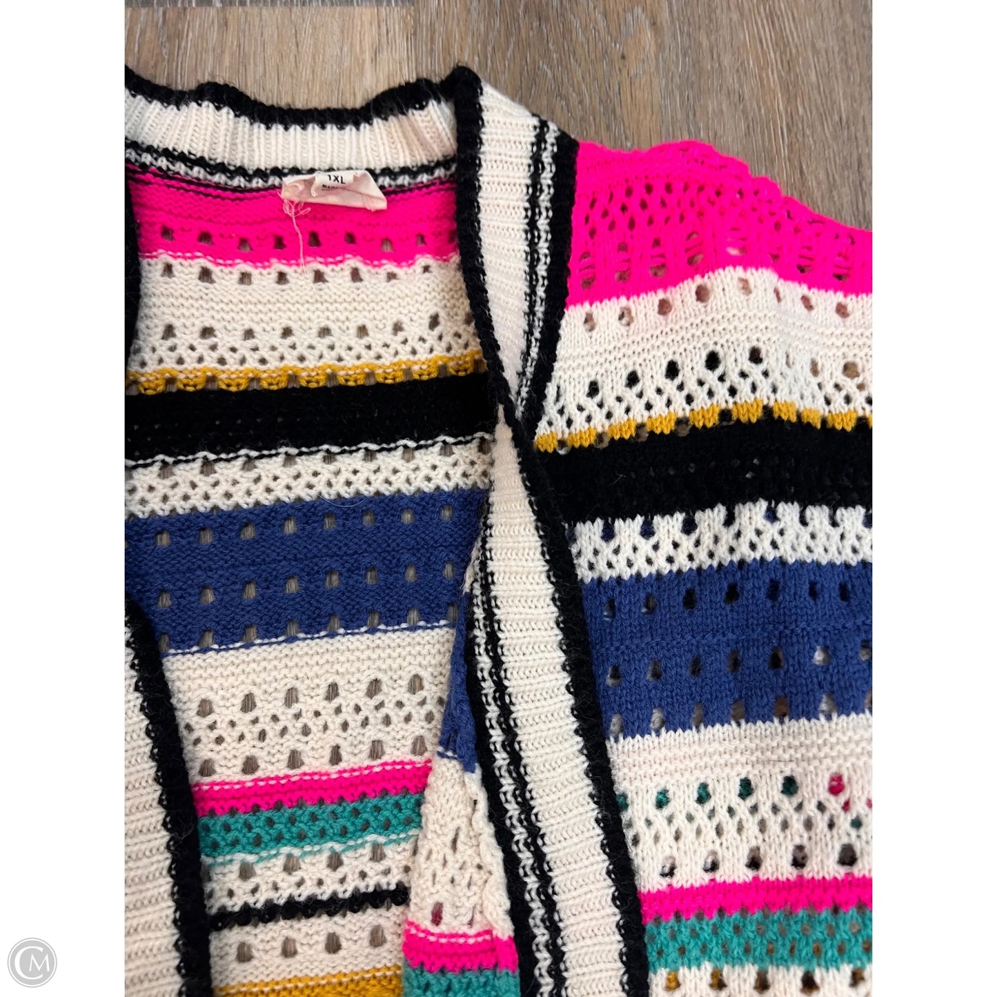 Sweater Cardigan By Bibi In Multi-colored, Size: 1x