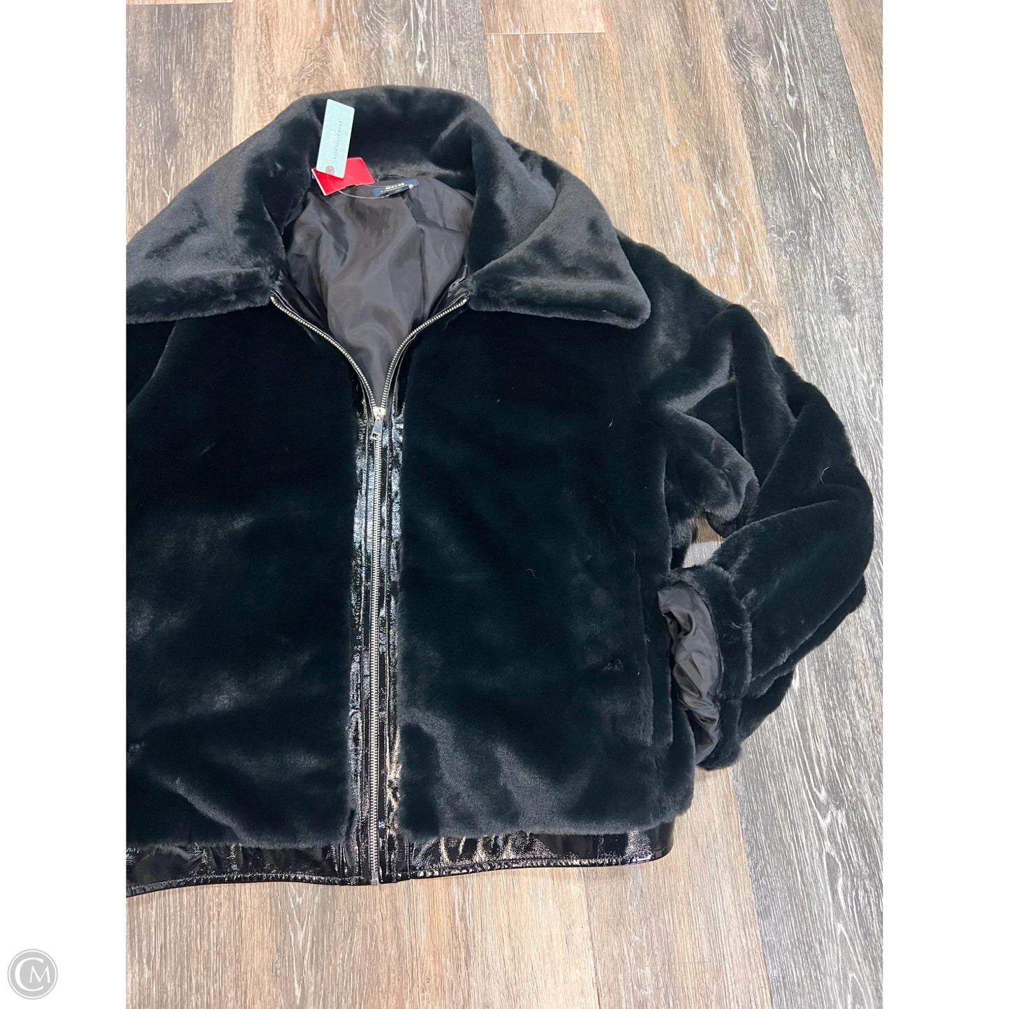 Jacket Faux Fur & Sherpa By Maeve In Black, Size: 3x