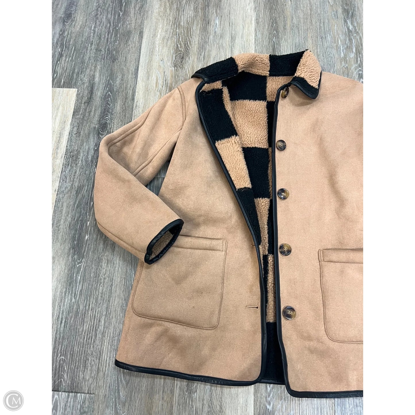 Jacket Faux Fur & Sherpa By Frenchmauve In Brown, Size: Xs
