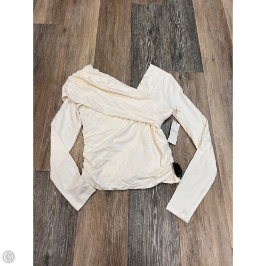 Top Long Sleeve By Abercrombie And Fitch In Cream, Size: S