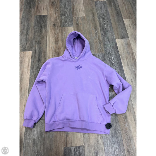 Sweatshirt Hoodie By Happy Camper In Purple, Size: Xxl