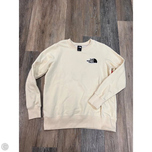 Athletic Sweatshirt Crewneck By The North Face In Cream, Size: M
