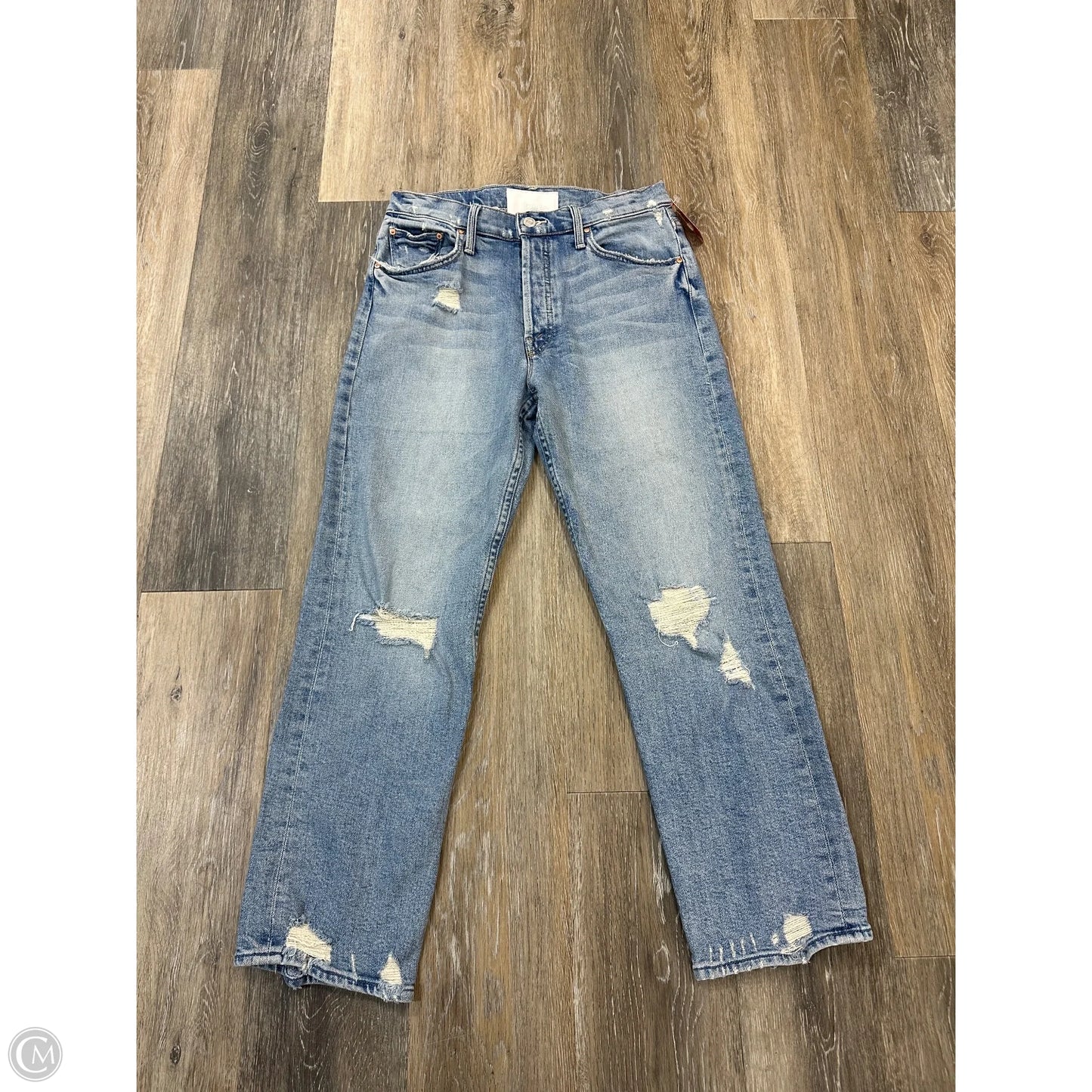 Jeans Straight By Mother In Blue Denim, Size: 6