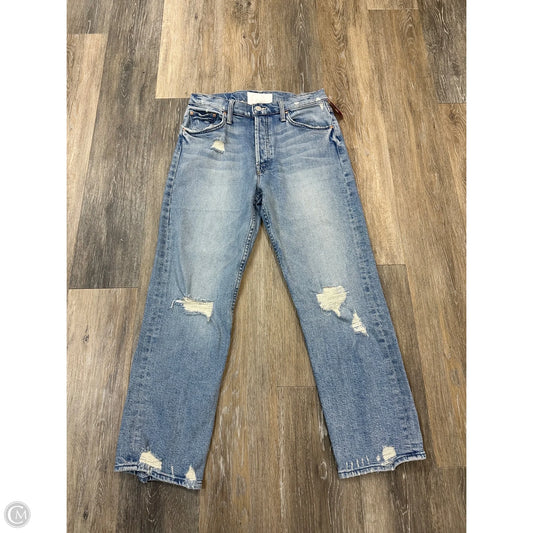 Jeans Straight By Mother In Blue Denim, Size: 6