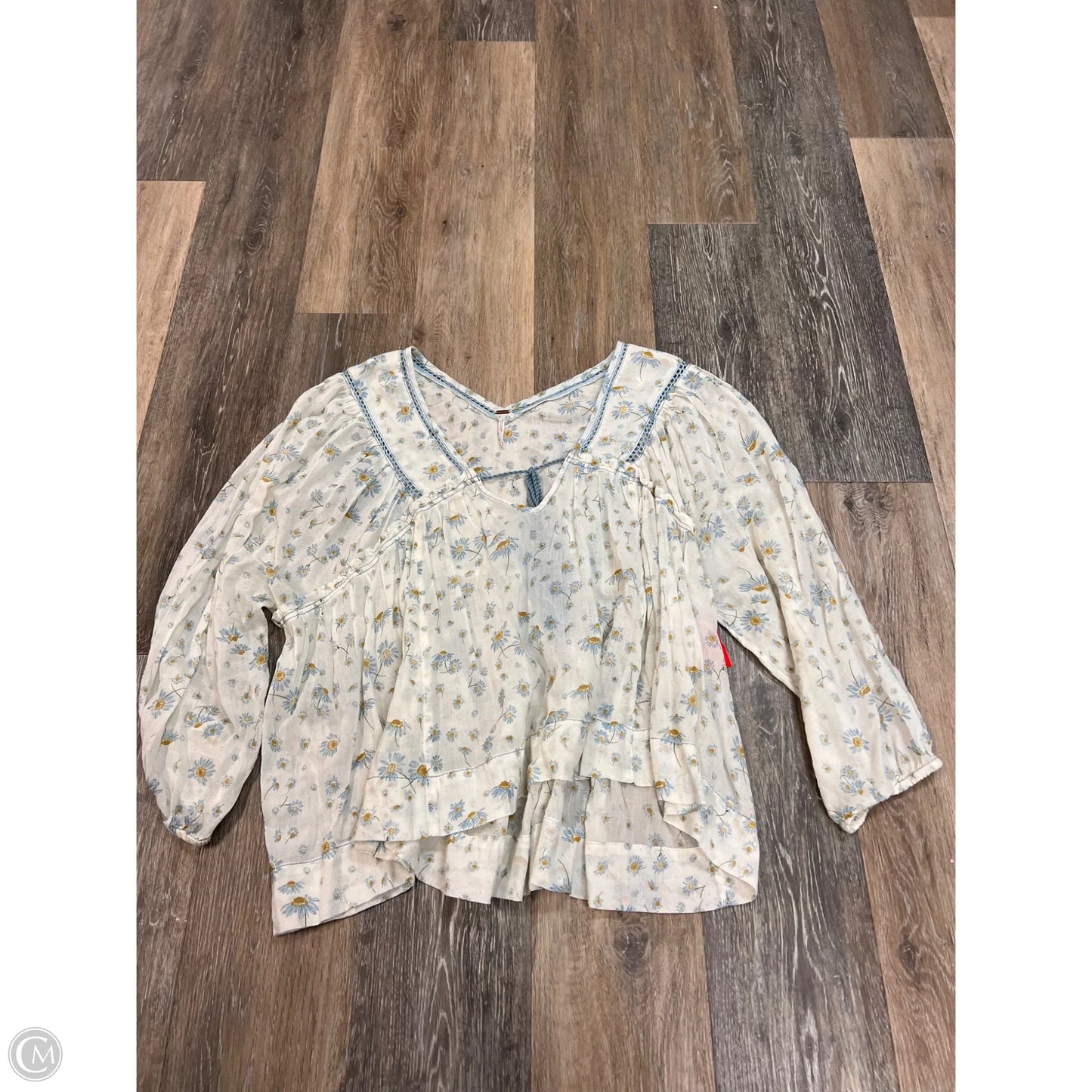 Blouse Long Sleeve By Free People In Cream, Size: M