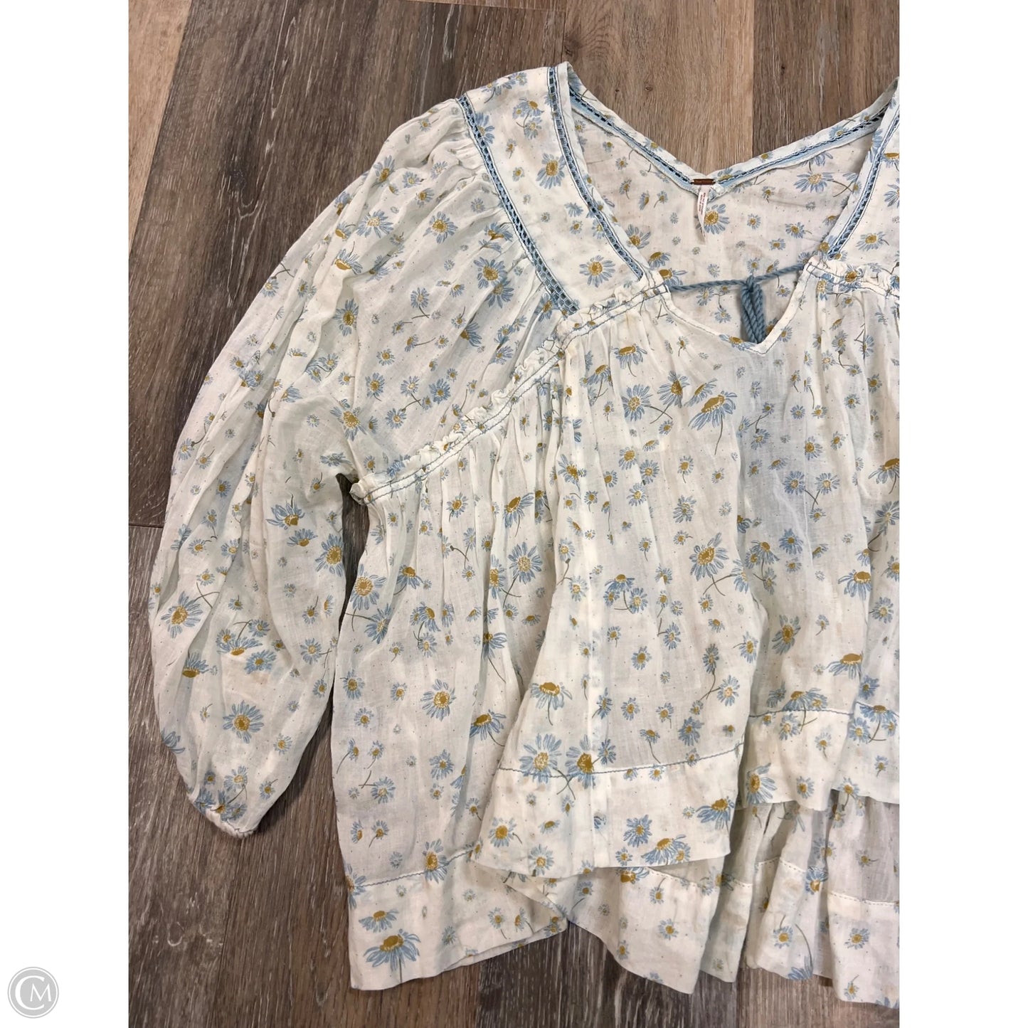 Blouse Long Sleeve By Free People In Cream, Size: M