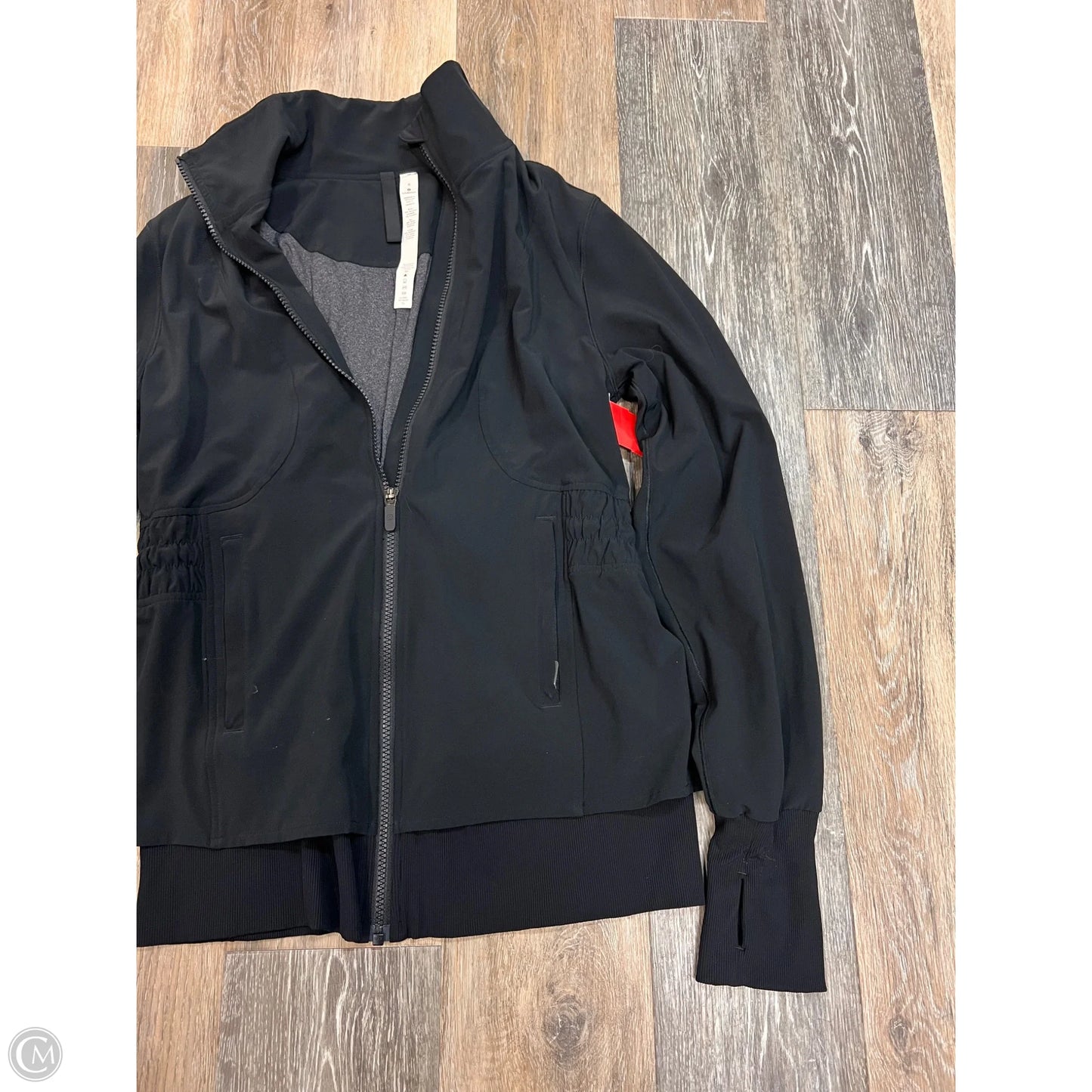 Athletic Jacket By Lululemon In Black, Size: 8