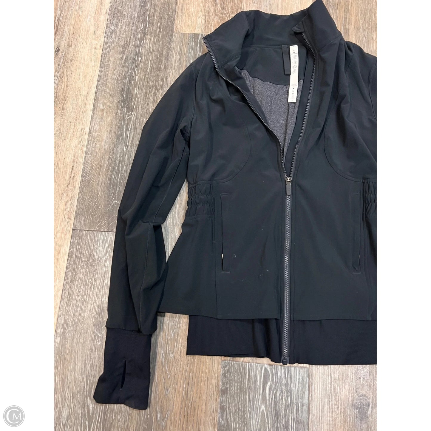 Athletic Jacket By Lululemon In Black, Size: 8
