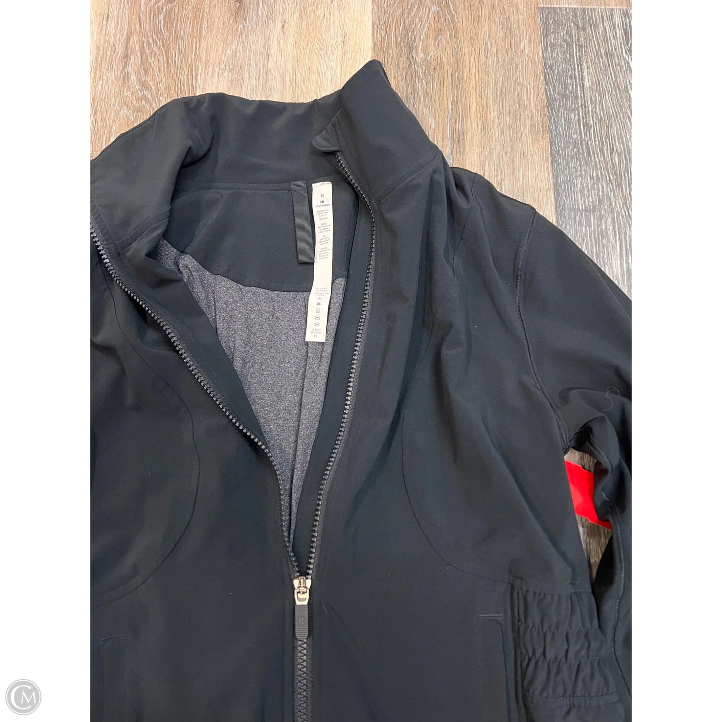 Athletic Jacket By Lululemon In Black, Size: 8