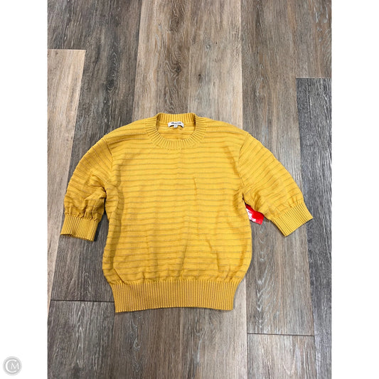 Top Short Sleeve Sweater By Madewell In Yellow, Size: M
