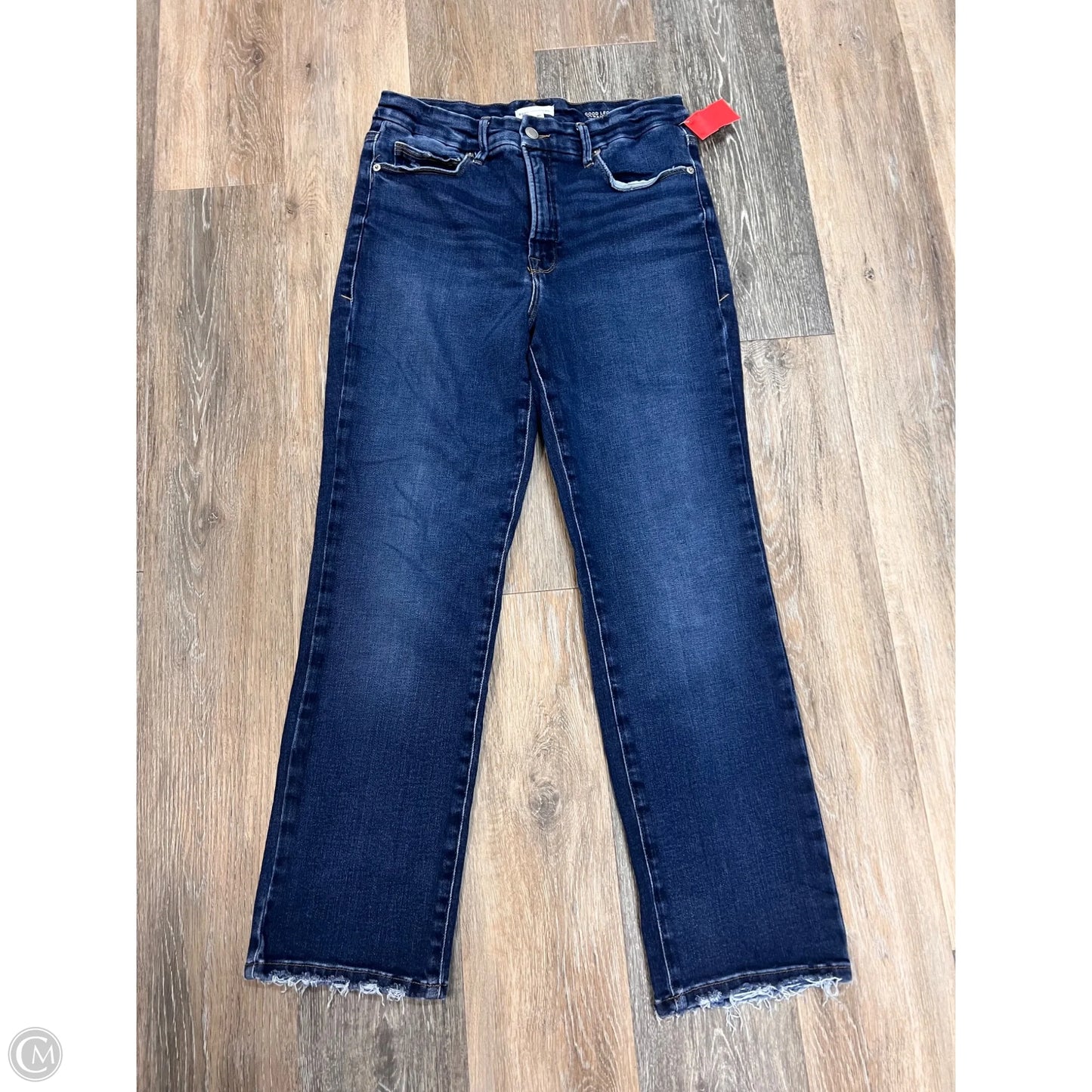 Jeans Straight By Good American In Blue Denim, Size: 10/30