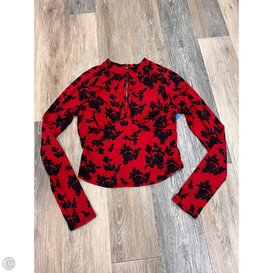Top Long Sleeve By Free People In Red, Size: M