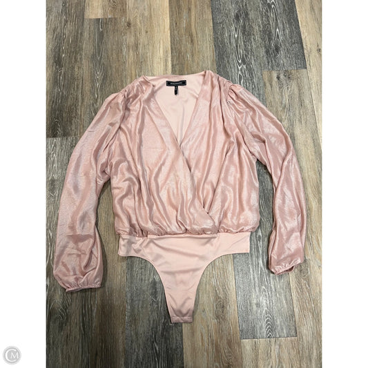 Blouse Long Sleeve By Bcbgmaxazria In Pink, Size: L
