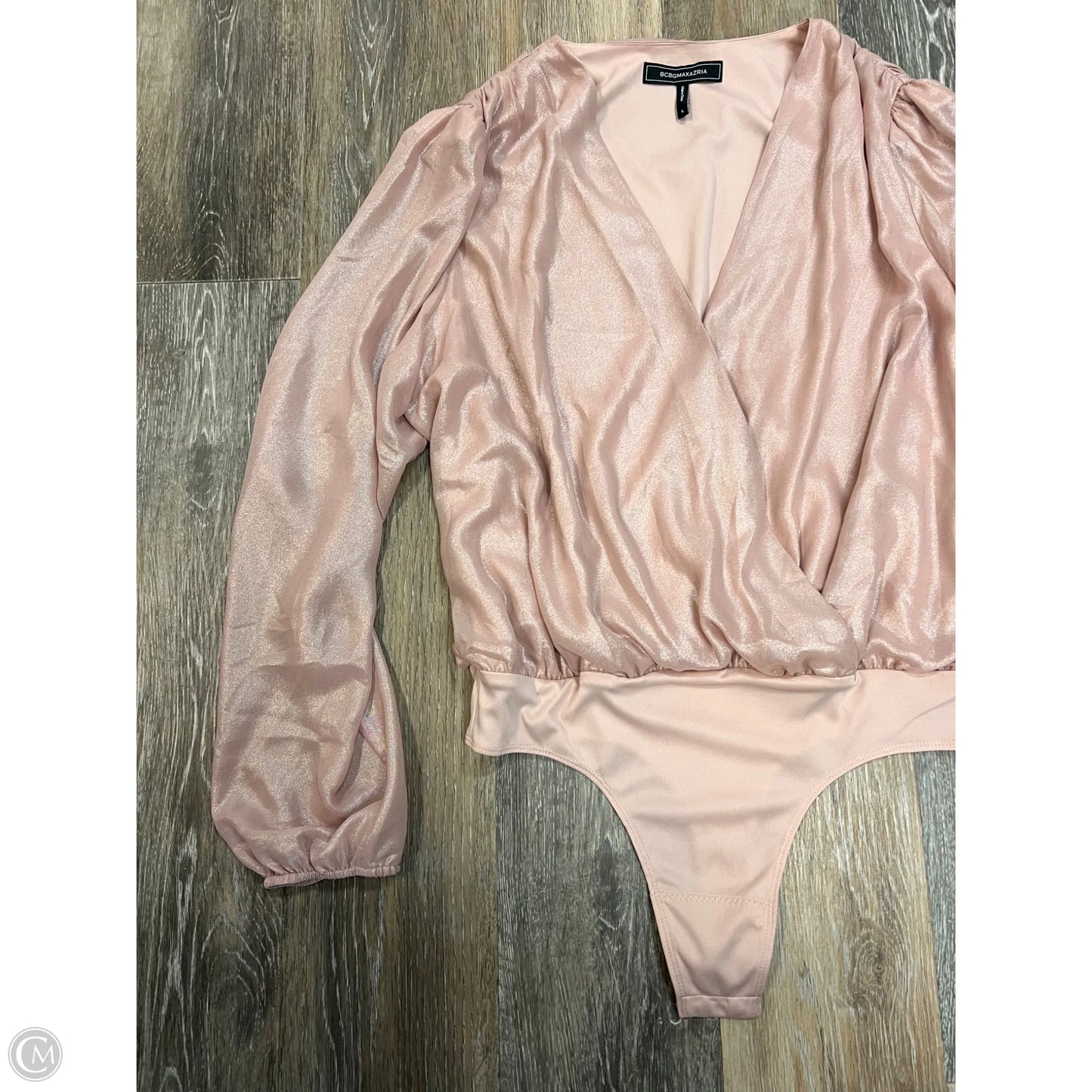 Blouse Long Sleeve By Bcbgmaxazria In Pink, Size: L