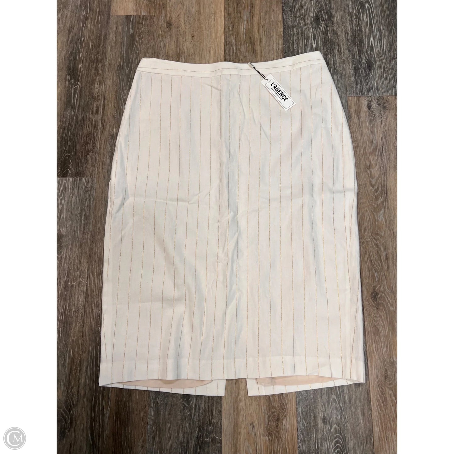 Skirt Midi By L Agence In Cream, Size: 14