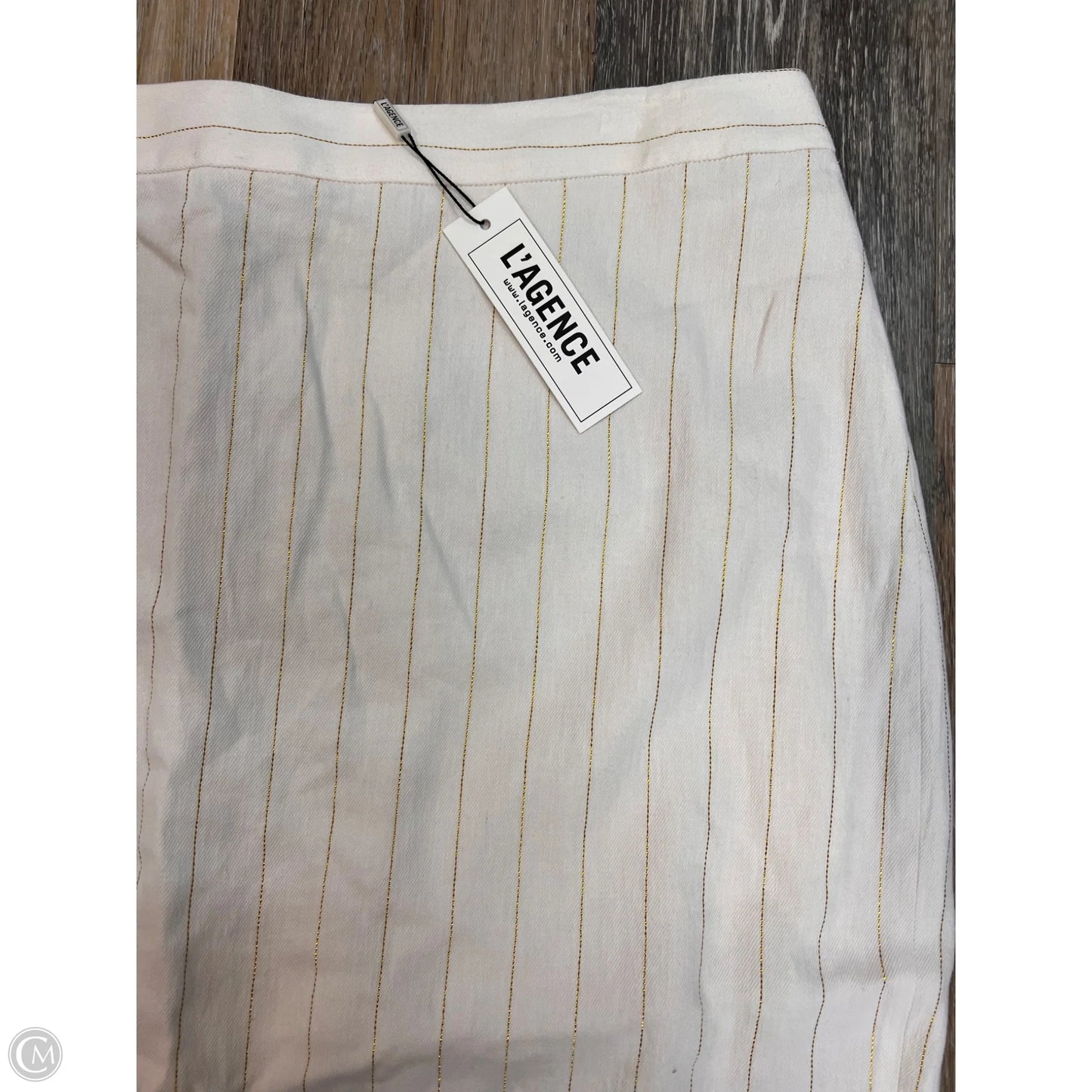 Skirt Midi By L Agence In Cream, Size: 14