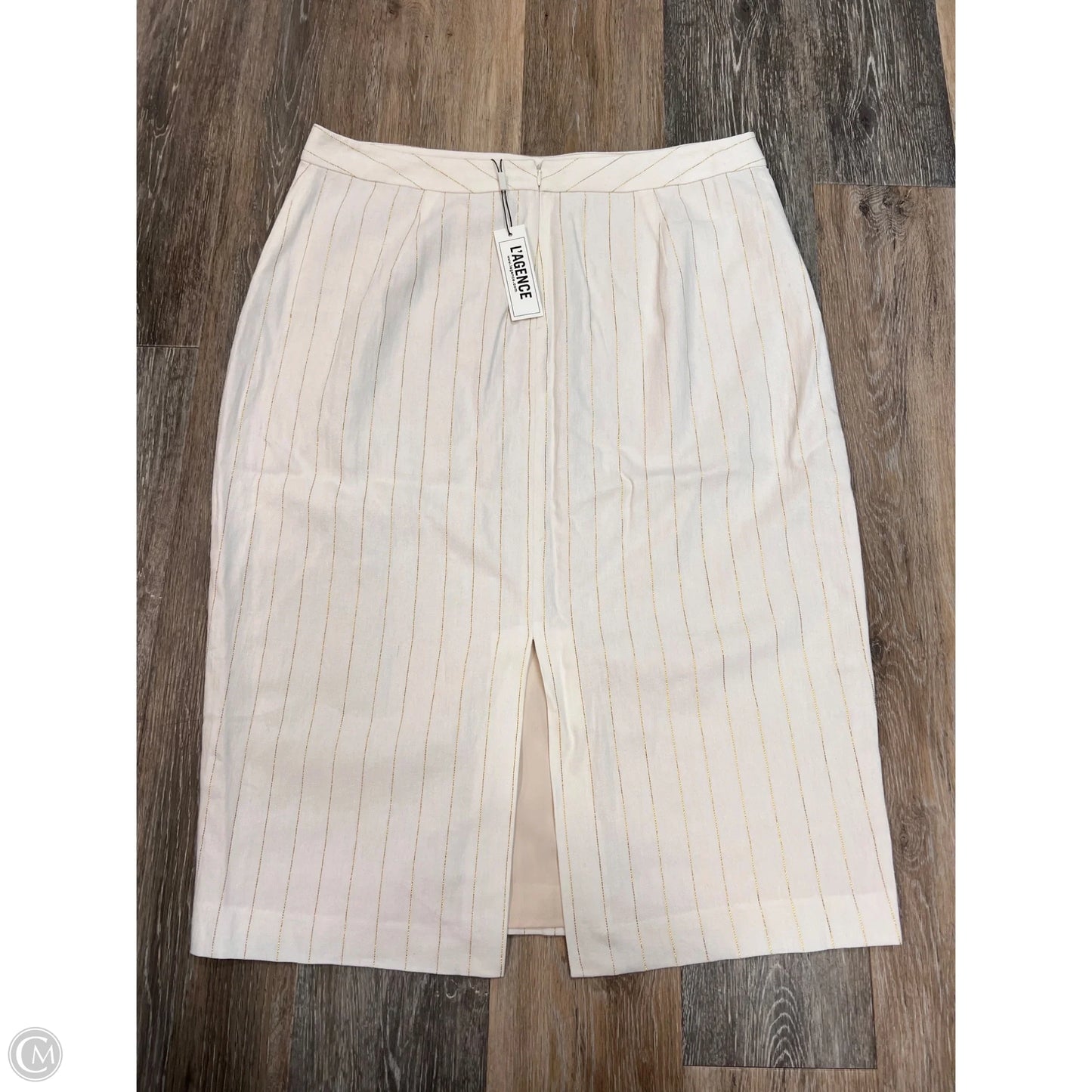 Skirt Midi By L Agence In Cream, Size: 14