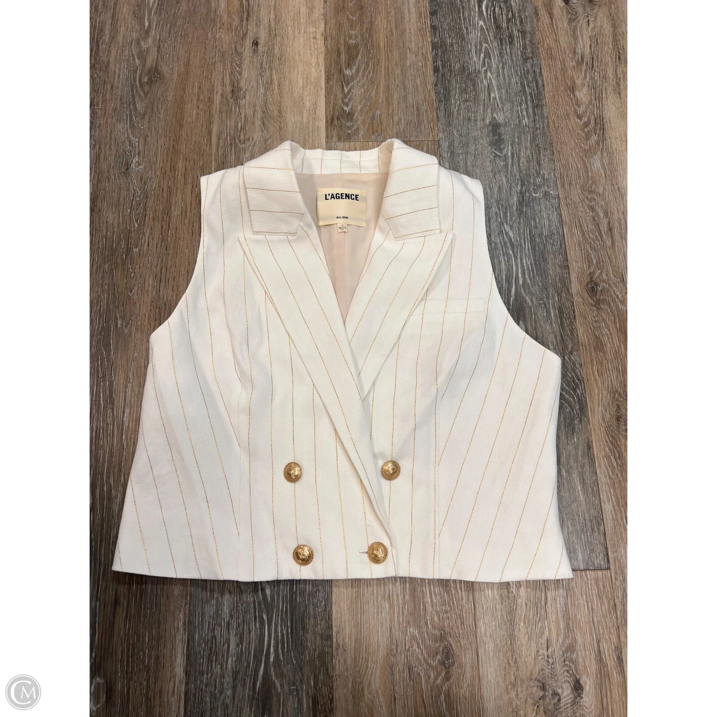 Vest Other By L Agence In Cream, Size: 12