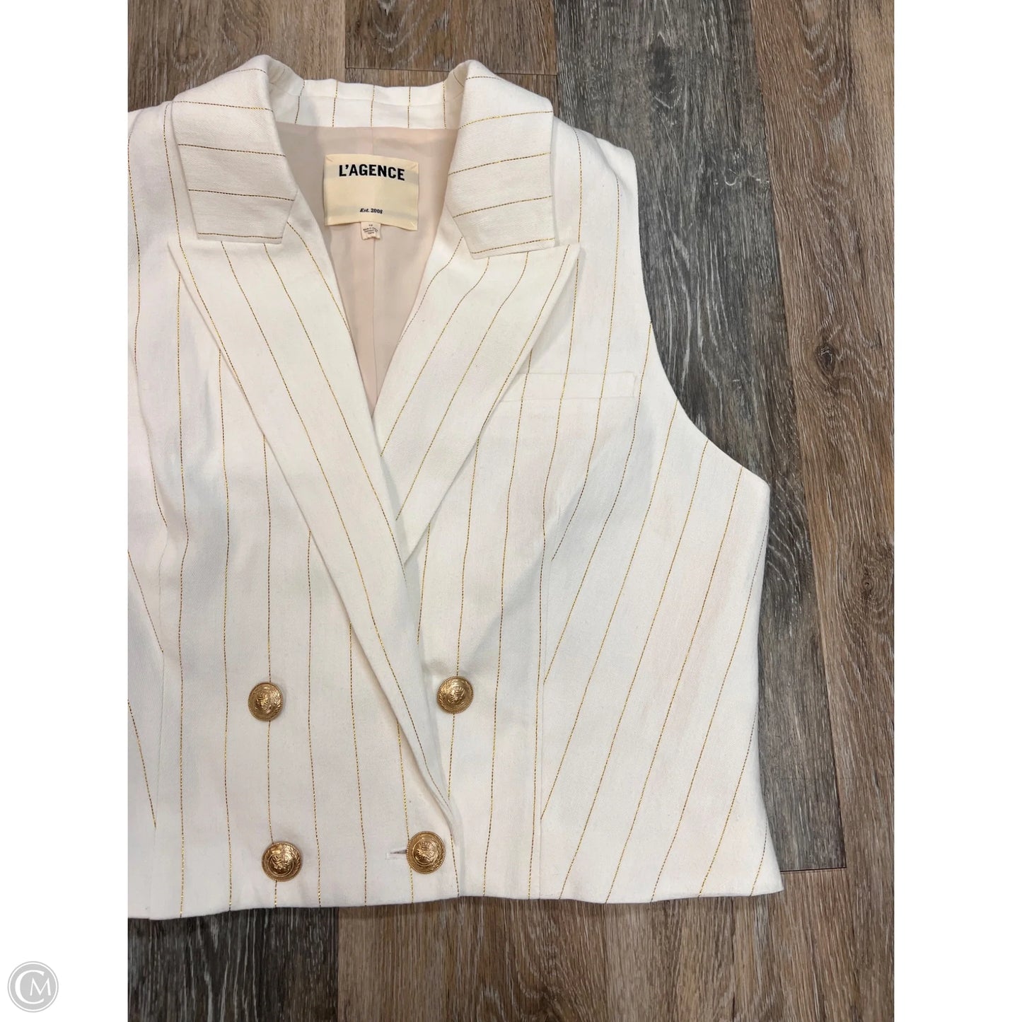 Vest Other By L Agence In Cream, Size: 12