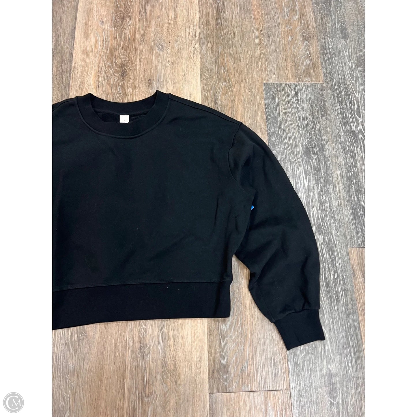 Athletic Sweatshirt Crewneck By Lululemon In Black, Size: 2
