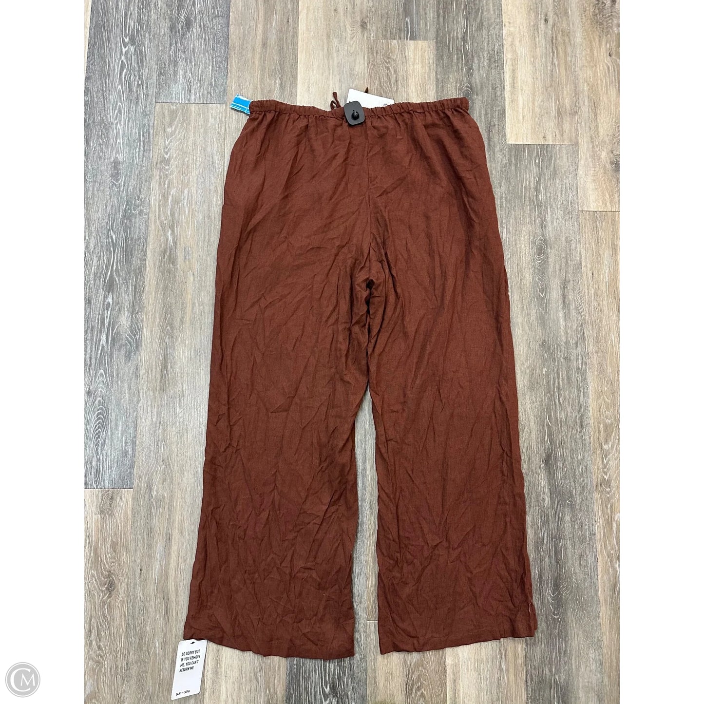 Pants Linen By Saint + Sofia In Orange, Size: 18
