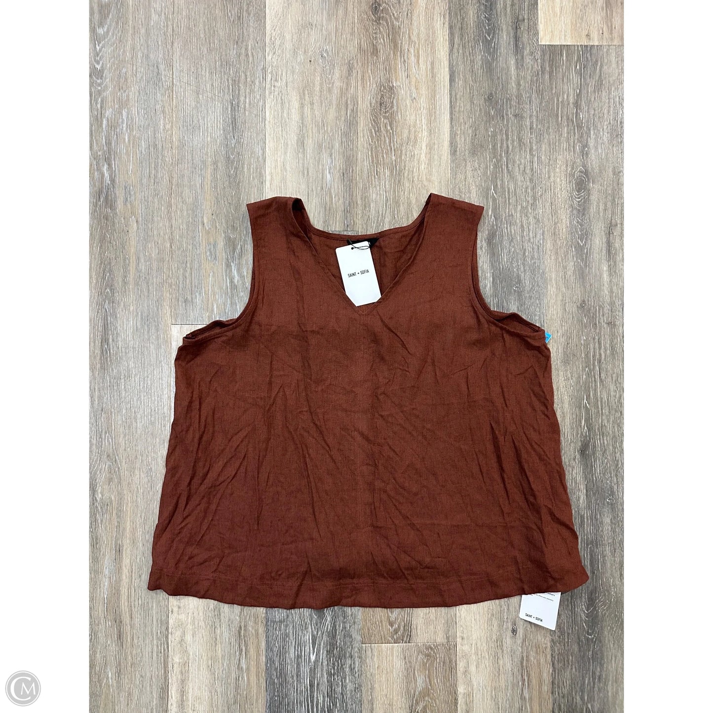 Top Sleeveless By Saint + Sofia In Orange, Size: 16