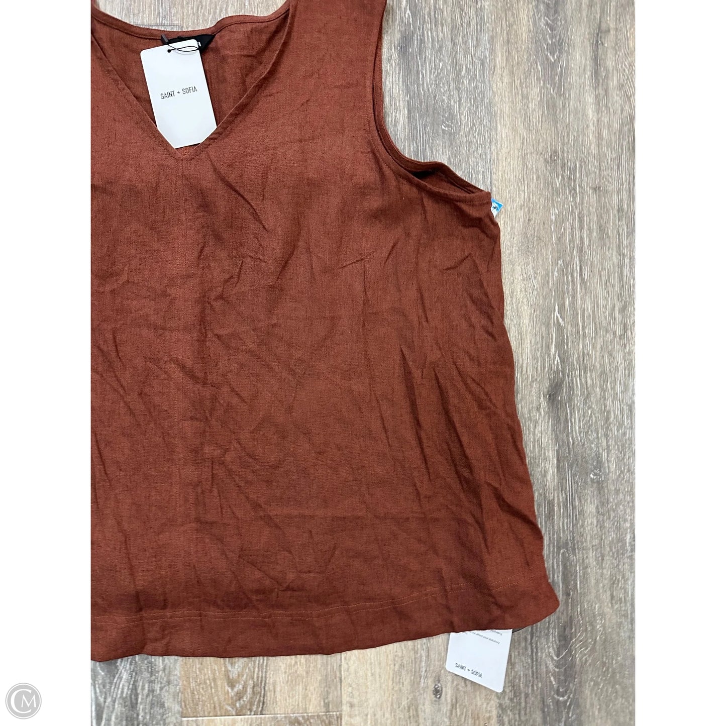 Top Sleeveless By Saint + Sofia In Orange, Size: 16