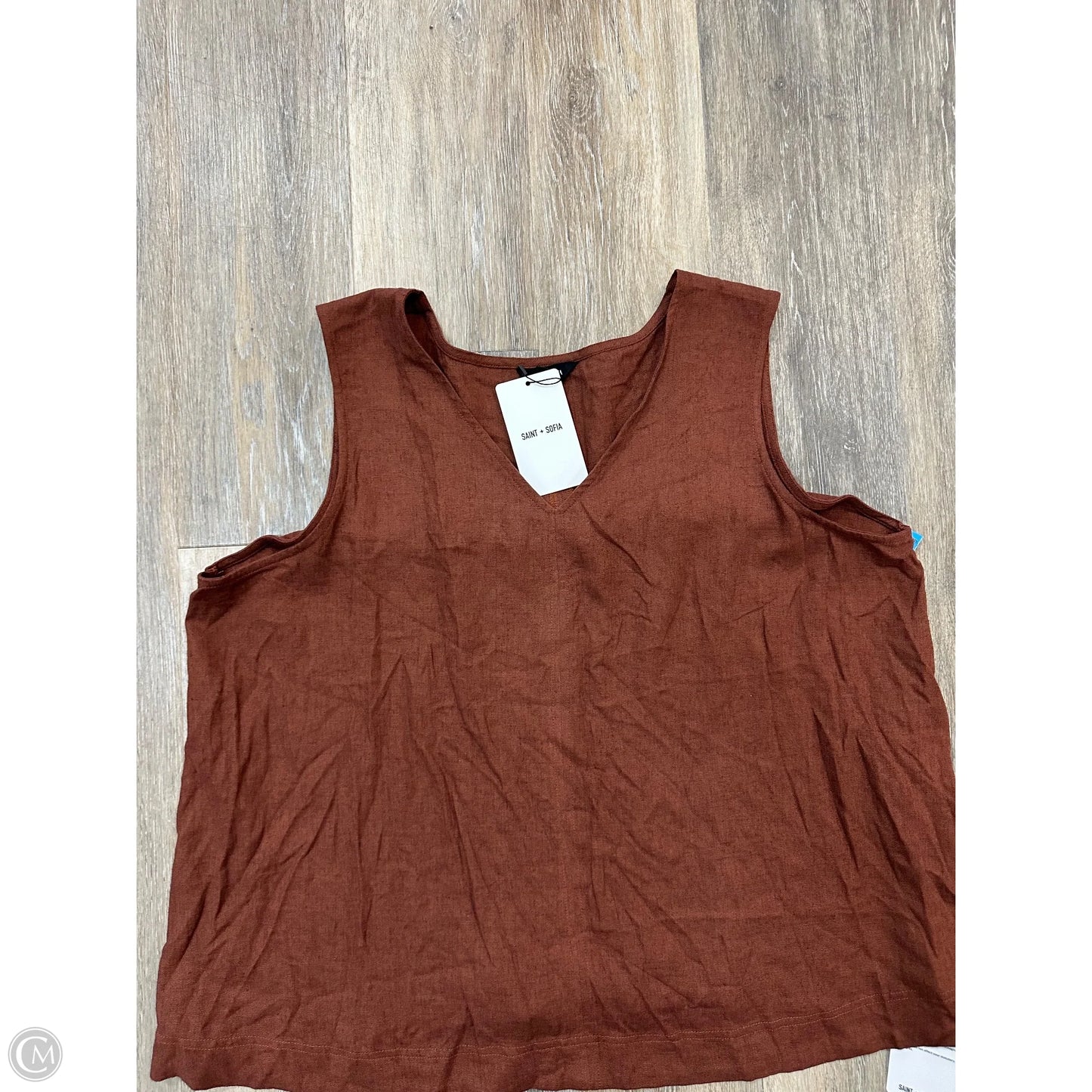 Top Sleeveless By Saint + Sofia In Orange, Size: 16