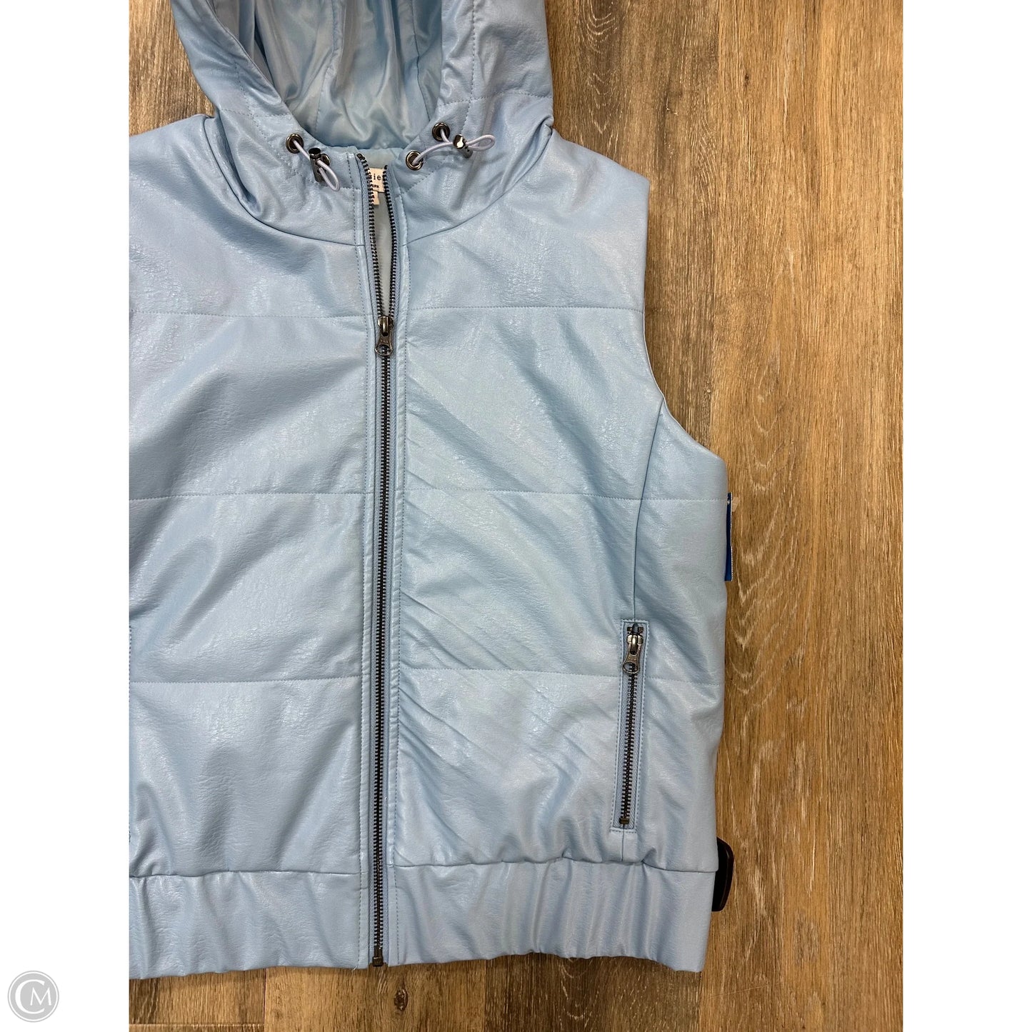 Vest Puffer & Quilted By J. Society In Blue, Size: M